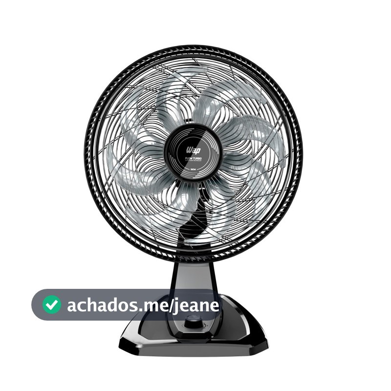 Ventilador de mesa e parede silencioso 50 cm 8 pás 3 velocidades WAP FLOW TURBO