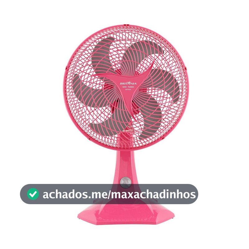 Ventilador Rosa Britânia Maxx Force 60W BVT304