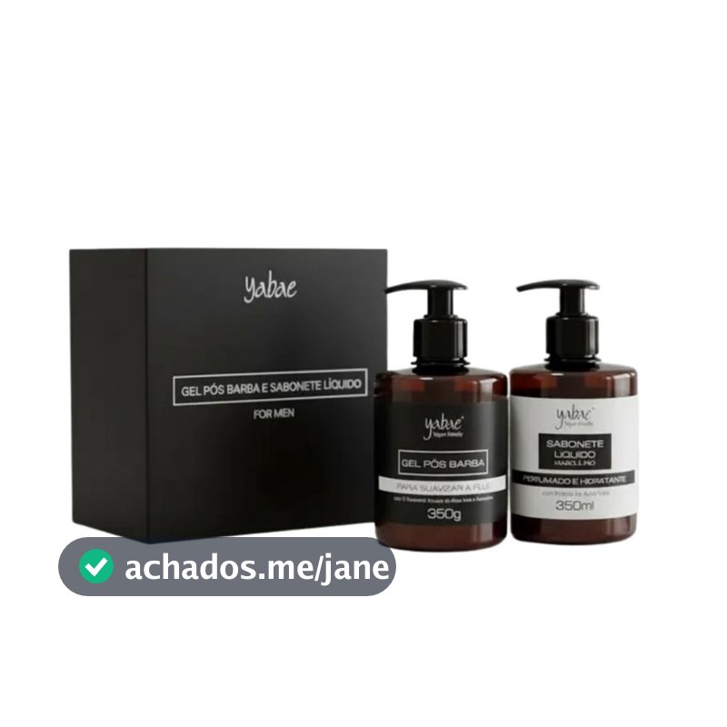 KIT Sabonete Líquido e Gel Pós Barba Black 350ml – Yabae