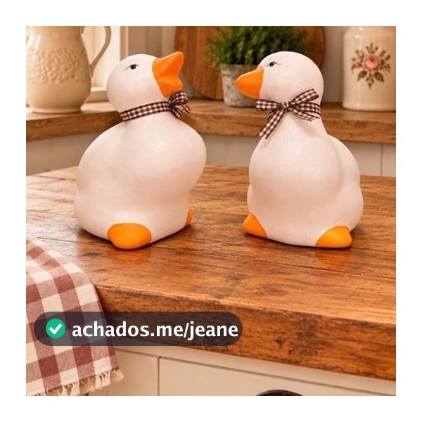 Dupla de Patos Decorativos Farmhouse – Decoração Rústica para Cozinha