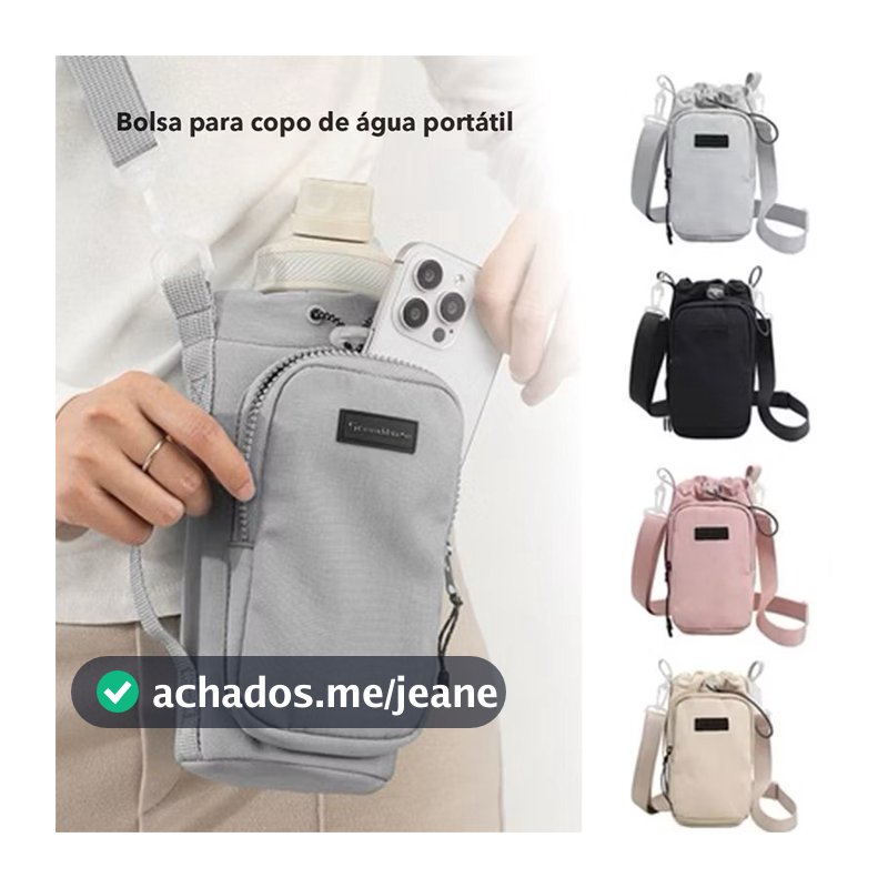 Bolsa Transversal Multifuncional Para Garrafa de Água