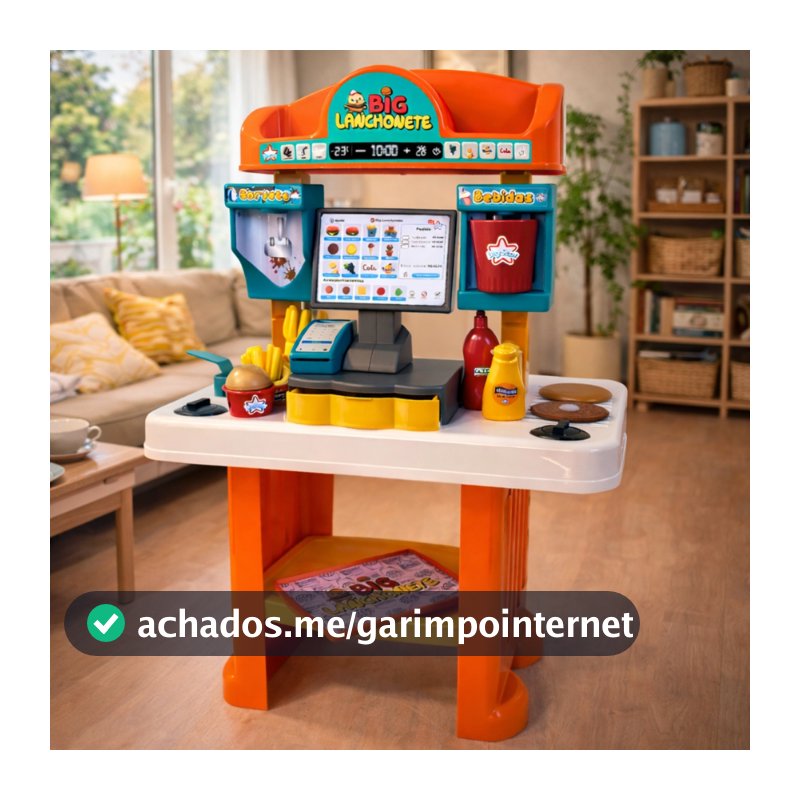 Big Lanchonete Fast Food de Brinquedo Completa Infantil