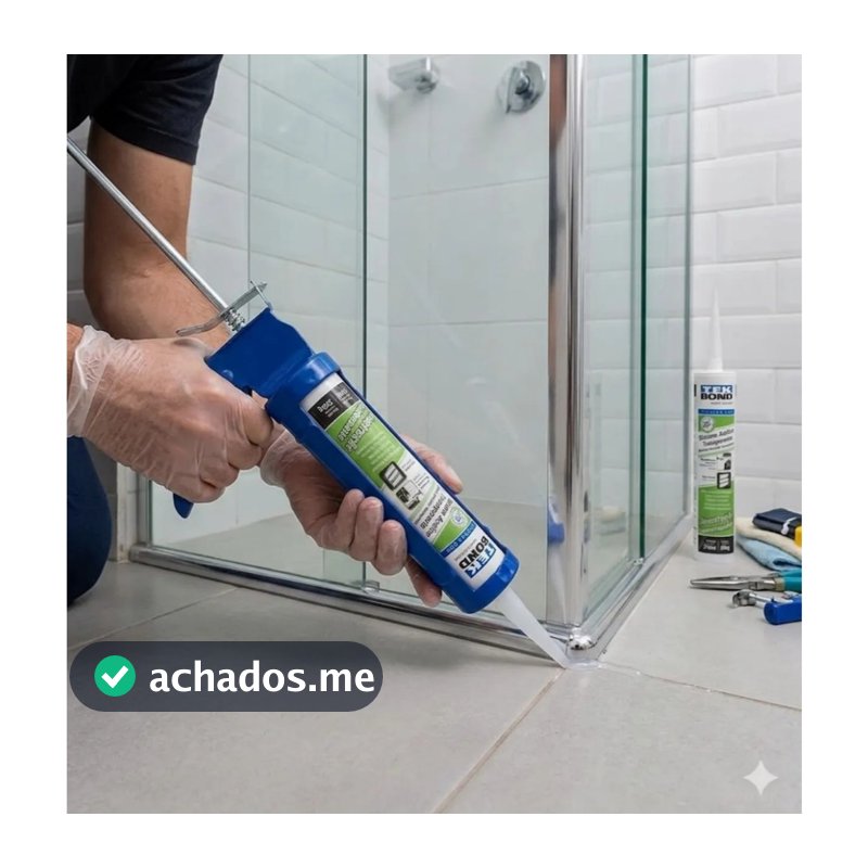 Kit Aplicador + 1 Silicone Incolor Tekbond Veda Pia Box