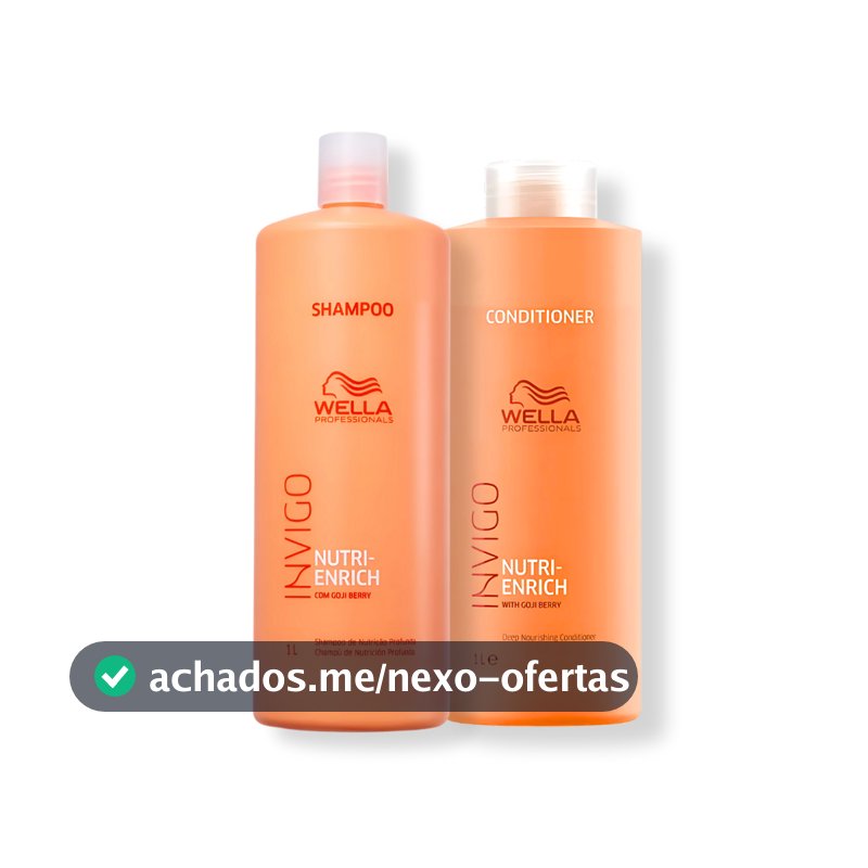 Kit Wella - Shampoo 1L e Condicionador 1L Enrich