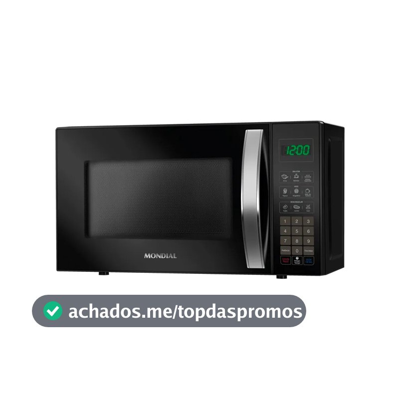 Micro-ondas Mondial Mo 01 21 B Potencia 1200w 60hz 21 Litros