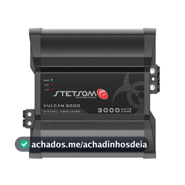 Modulo Stetsom Amplificador 3000w 4 Ohms 1 Canal Vulcan 3000