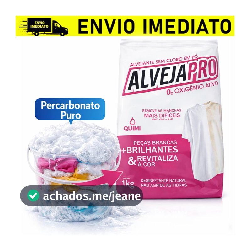 Percarbonato de sódio 100% PURO limpa manchas alvejante em pó sem cloro