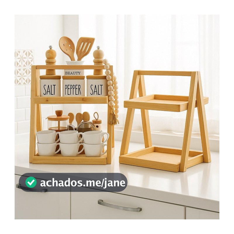 Estante Multiuso Bandeja Cozinha Banheiro Sala Quarto Pinus Maciço
