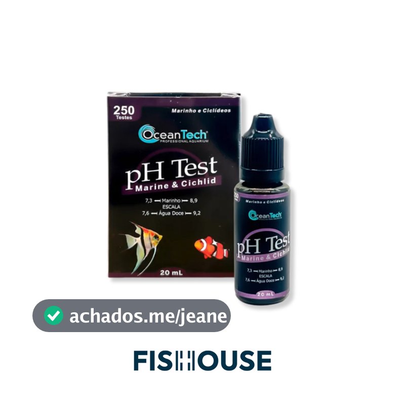 Teste de água salgada/marinho - pH Teste Marine e Cichlid (20ml) - OceanTech
