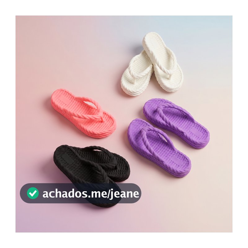 Chinelo Feminino Nuvem Macia Com Trança E Solado Antiderrapante