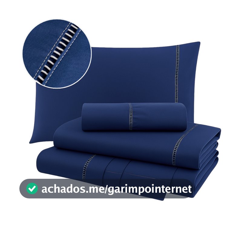 Kit Lençol 400 Fios Jogo de Cama Casal Queen Solteiro King Toque Macio Ponto Palito