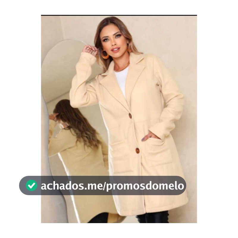 Casaco Sobretudo longo feminino básico menos e mais tipo blazer inverno viagem