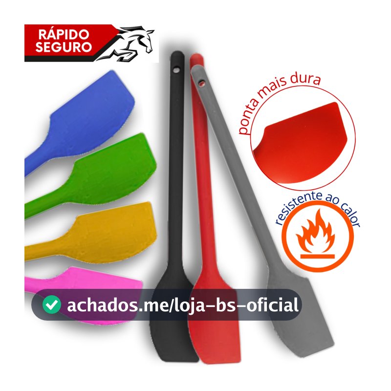 Espátula de Silicone Grande com Cabo Longo Mexer Cozinhar Cozinha Refogar