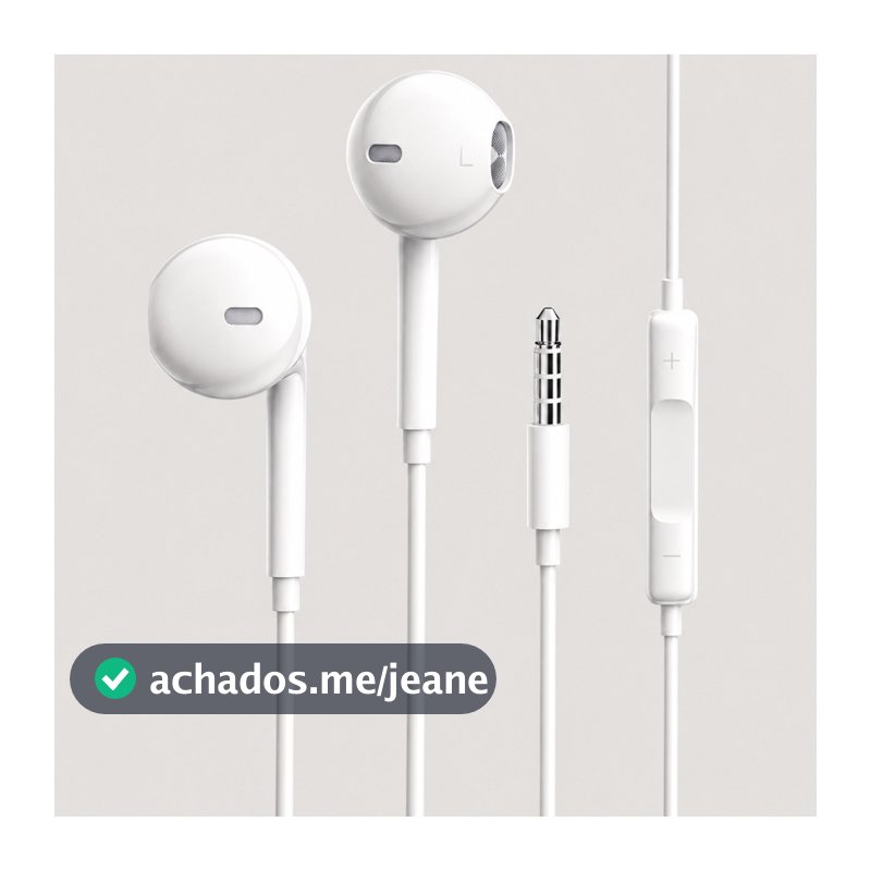 Fone de Ouvido P2 com Microfone e Controle Som Estéreo com Fio para Celular, PC, Notebook e Consoles