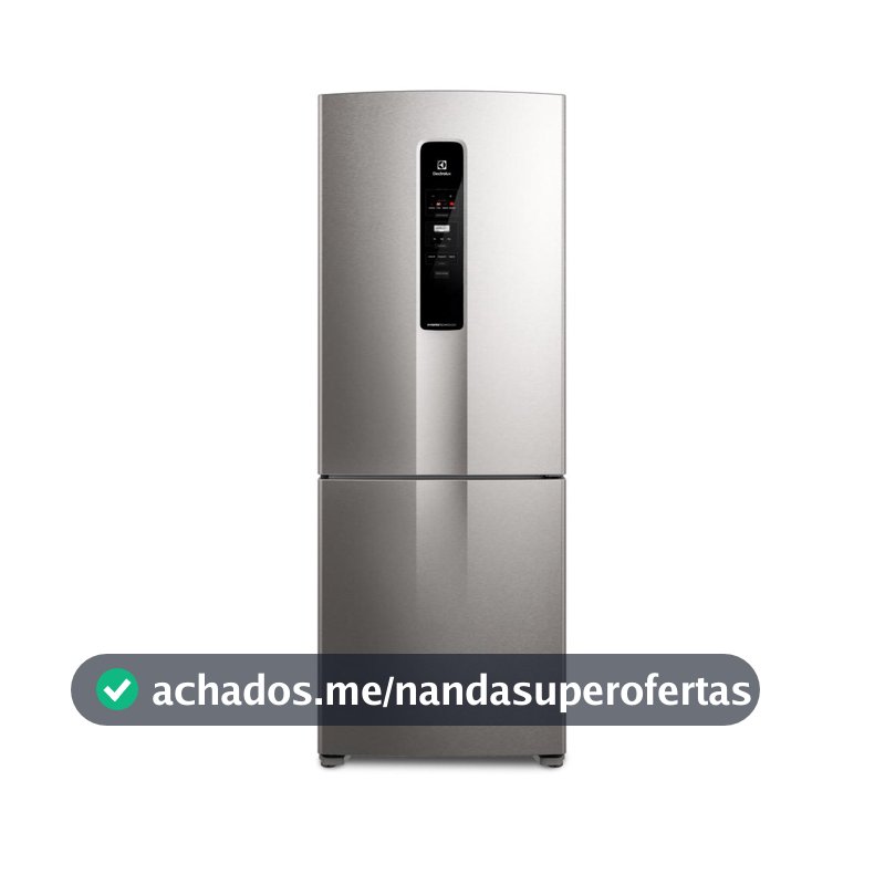 Geladeira Electrolux Frost Free Inverter 490L Experience Inverse cor Inox Look (IB51S)