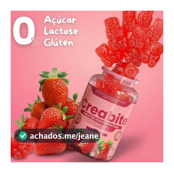 Creatina em Gomas  60 unidades Gummy  Sabor morango 100% pura importada