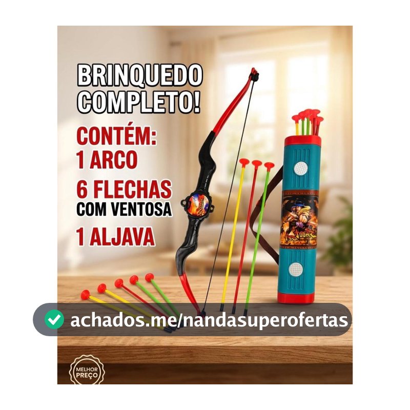 Brinquedos Arco E Flechas Infantil Porta Flechas Criança