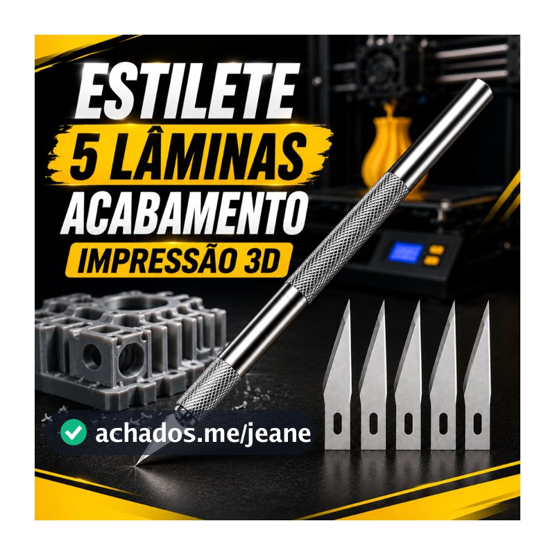 Estilete De Precisão Com 5 Lâminas Acabamento Impressão 3d