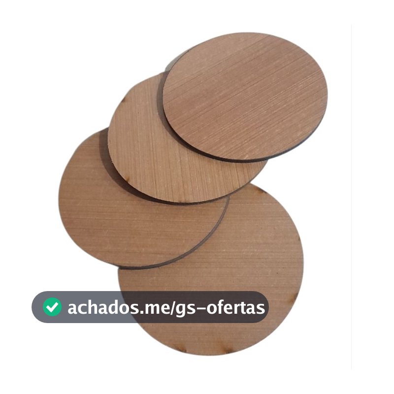 Kit 2 Porta Copo Bolacha 10,5 cm Descanso Copo, Souplast, Decoração MDF