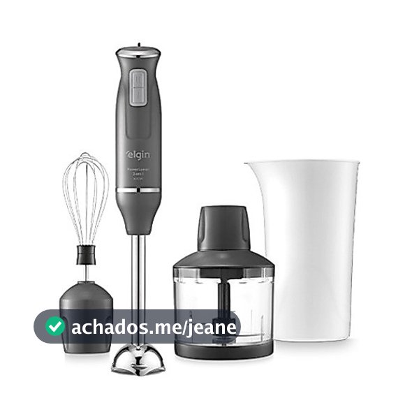Mixer Elgin Power Lunar Cinza 3 em 1 Completo com Acessórios