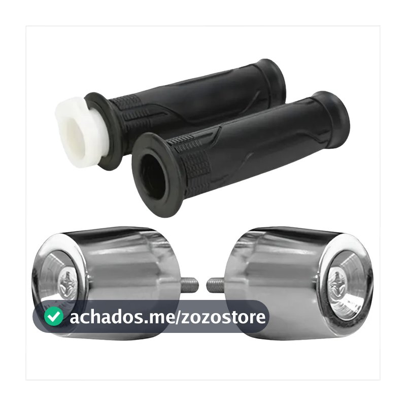 Kit Pesinho Peso Guidão Pcx + Par Manopla Cargo C/ Roldana Universal Honda Cg Titan Fan Start Cargo 160
