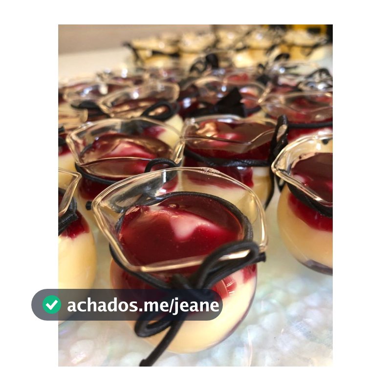 Potinho ou vasinho de vidro com borda trabalhada para doce de colher (100 unidades/25ml)