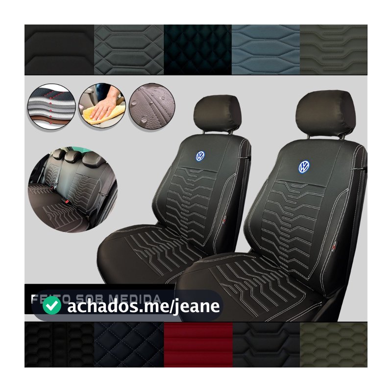 Capa de Couro para Banco Personalizada Volkswagen Gol Voyage (G1 G2 G3 G4 G5 G6 G7 G8)