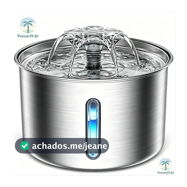 Aço Inoxidável Fonte para Gatos com Filtro 3L Dispensador de água para Cães Bebedouro Gato Automático Super Silencioso