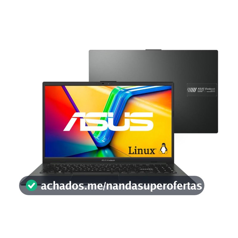 Notebook ASUS Vivobook Go 15 E1504FA AMD Ryzen 5 7520U 16GB Ram 512GB SSD Linux Tela 15,6"LED NJ1288