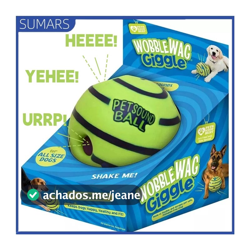 8/11cm Wobble Wag Giggle Brinquedo Interativo para Cães Durável e sem Pilhas com Ruídos de Riso