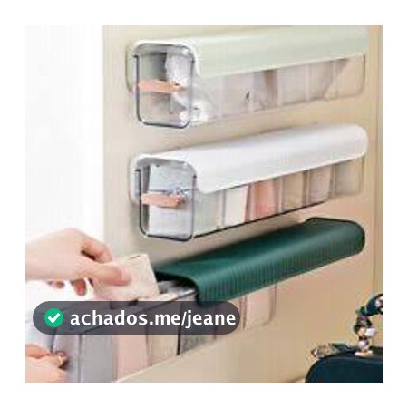 Caixa Armazenamento Parede Roupas Íntimas Meias Com 6 Divisórias Cor Verde
