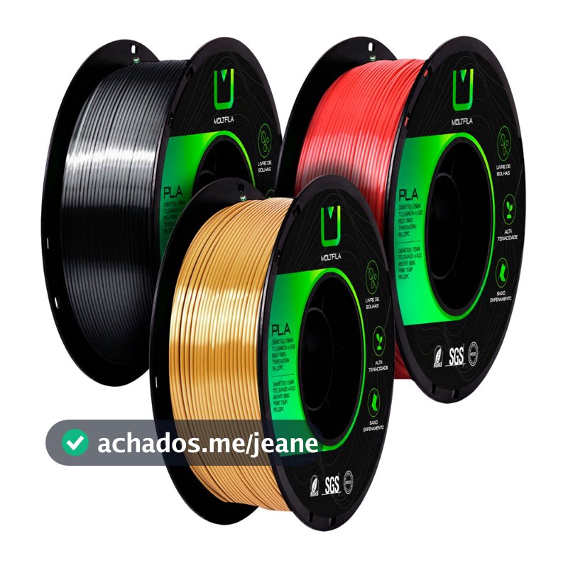 Filamento Impressora 3D PLA Silk Seda 1,75 mm 1kg Multfila