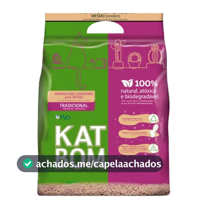 Granulado 6Kg Higiênico KatBom Tradicional Para Gatos