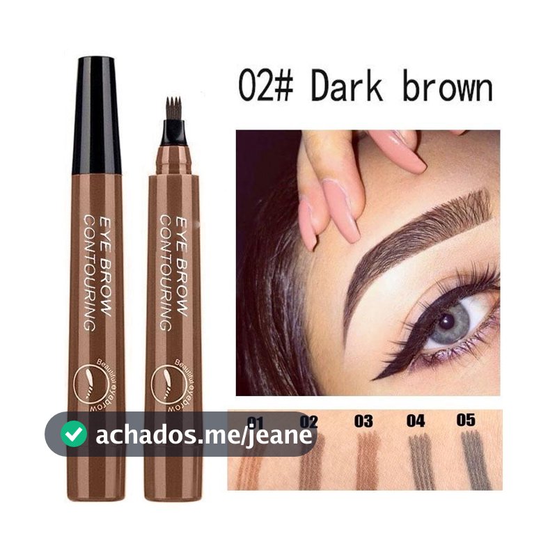 Microblading Lápis De Sobrancelha Matiz 4 Pontas Caneta De Tatuagem Líquida 5 Cores Pintura Maquiagem À Prova D'água