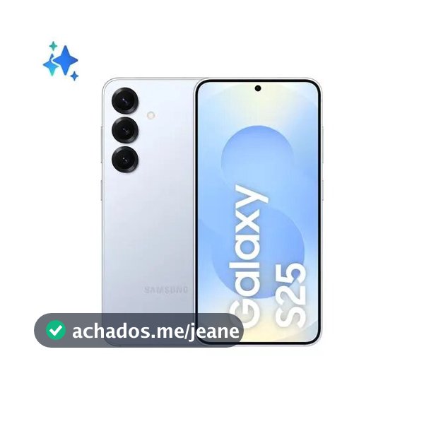Smartphone Samsung Galaxy S25 256GB 5G - Azul, Galaxy AI, Câmera Tripla 50MP + Selfie 12MP, RAM 12GB, Tela 6.2"