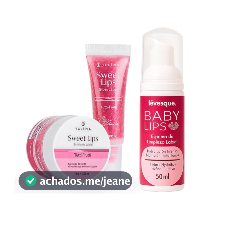 Kit Sweet Lips Gloss Esfoliante e Espuma Labial Baby Lips Hidragloss Lévesque Hidratação