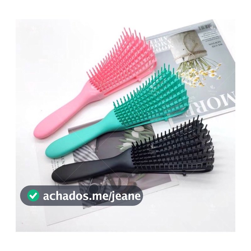 Pente De Cabelo Escova Polvo Massagem Cores ALEATORIAS