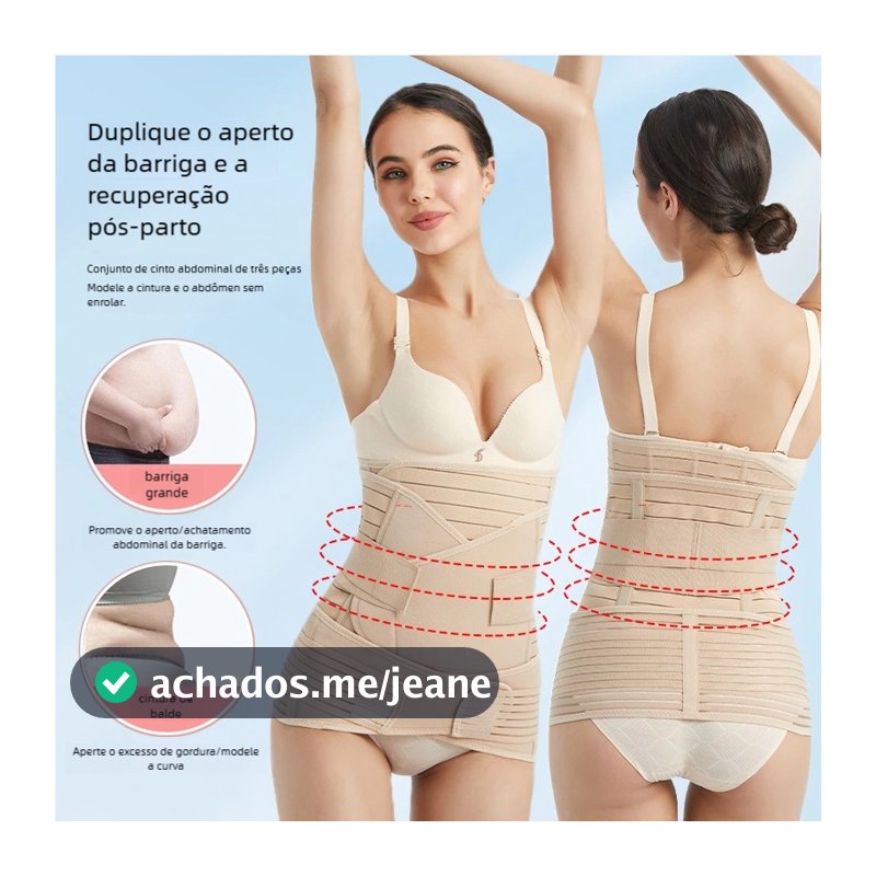 Cinta Modeladora para Pós Parto e Cirurgia - Reduz Medidas e Apoia a Barriga