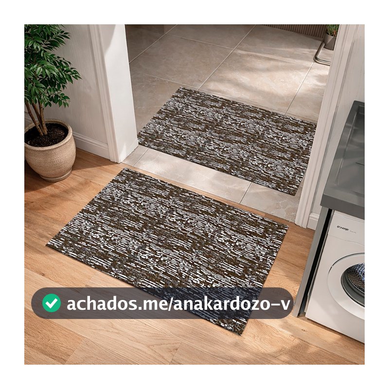 Kit 02 Tapetes Entrada Capacho 0,45x0,65cm Marrocos Antiderrapante
