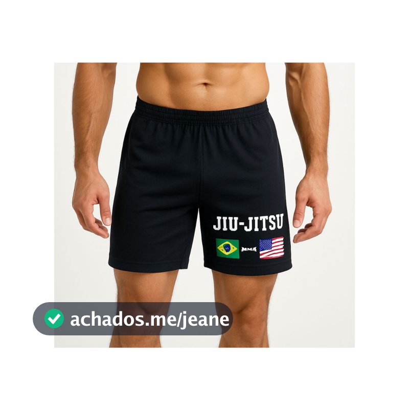 Bermuda De Jiu Jitsu Nogi Masculina Treino Academia Brasil EUA MMA Muay Thai Boxe Sem Kimono Luta