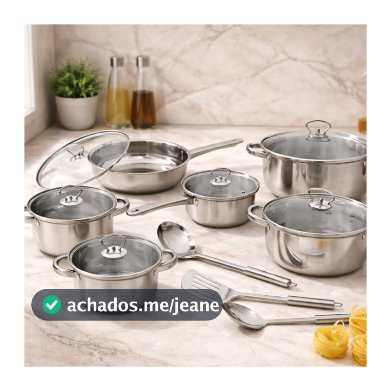 Jogo de Panelas Inox 9 Peças Fundo Triplo Alta Performance – Modelo Exclusivo Premium LAUNE HAUS