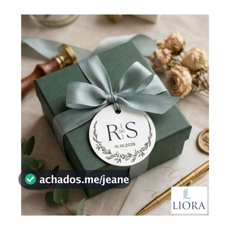 120 peças Tag Lembrancinha Casamento Personalizada Redonda | INICIAIS E DATA