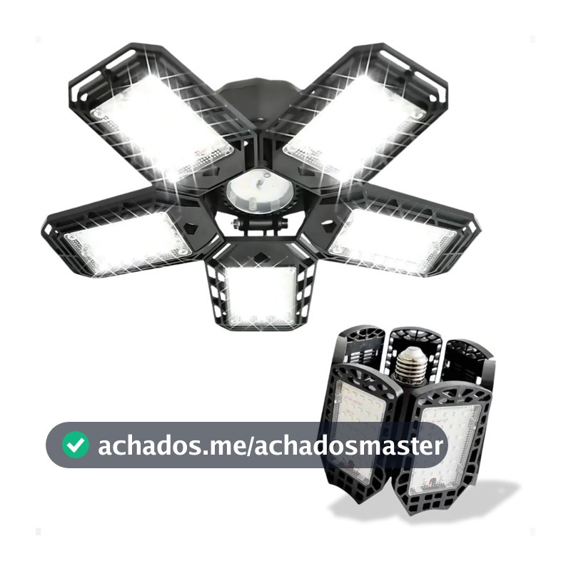 Lâmpada Led 5 Pétalas Dobrável Luminária 80w Ajustável