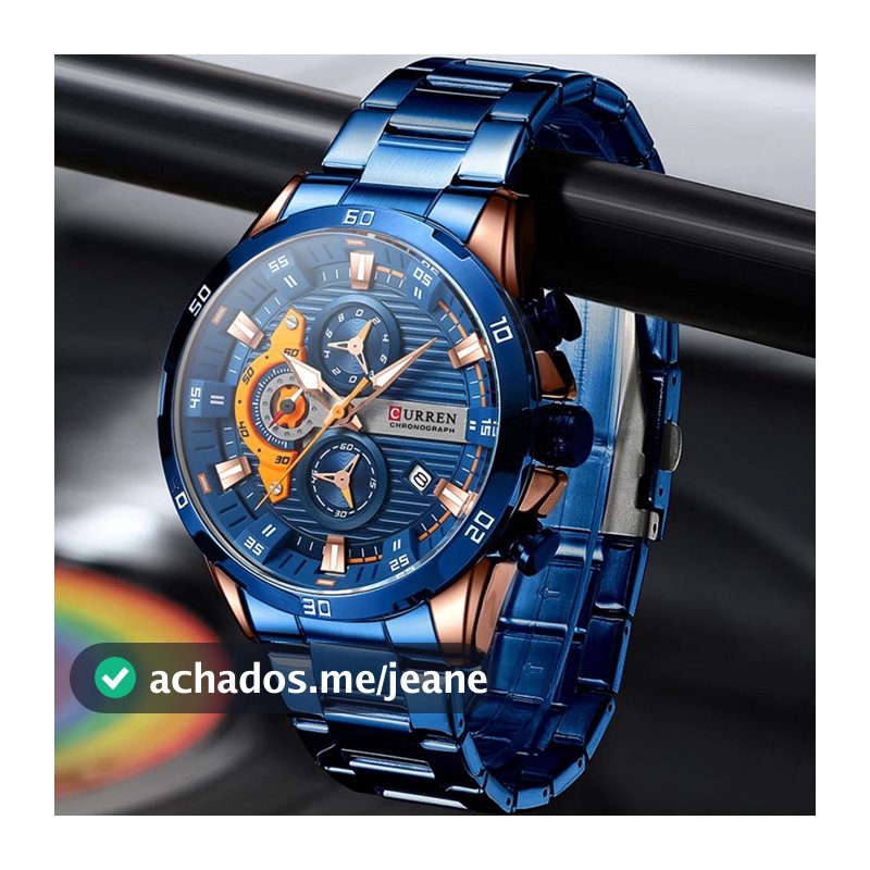 CURREN Relógios Masculinos Originais Marca De Luxo Cronógrafo Genuíno Código Apontadores Luminosos Negócios Casuais De Moda Em Aço Inoxidável Quartzo À Prova D'água 8402 XC