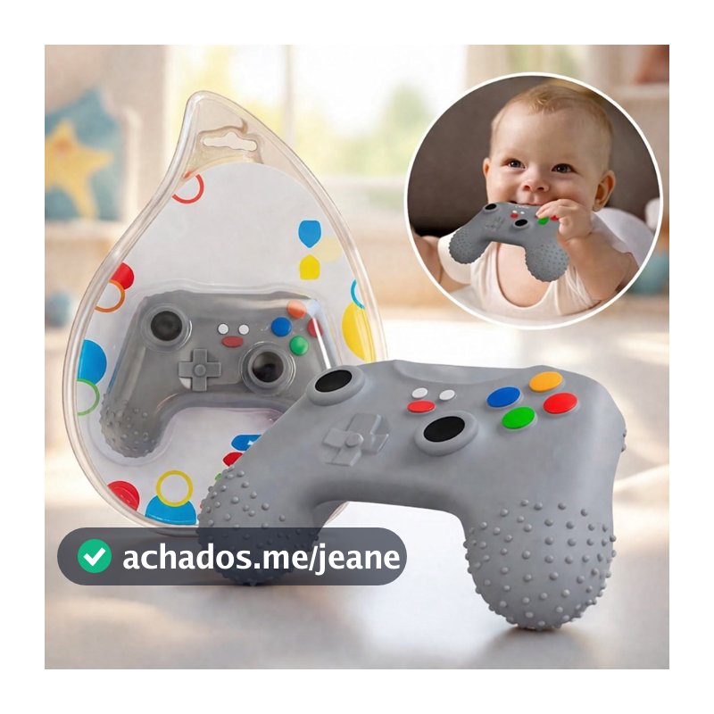 mordedor infantil macio para bebe controle video game joystick pais e filhos menino e menina