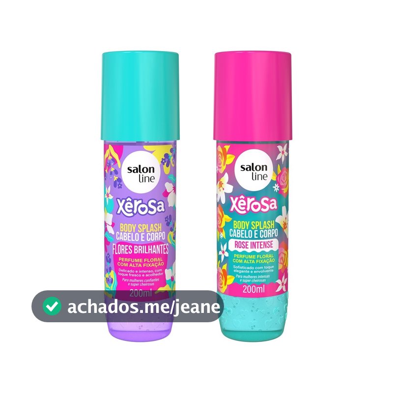 Kit 2 Body Splash Xêrosa Flores Brilhantes e Rose Intense