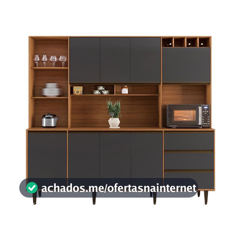 Armário De Cozinha Completa 8 Portas 3 Gavetas Itália