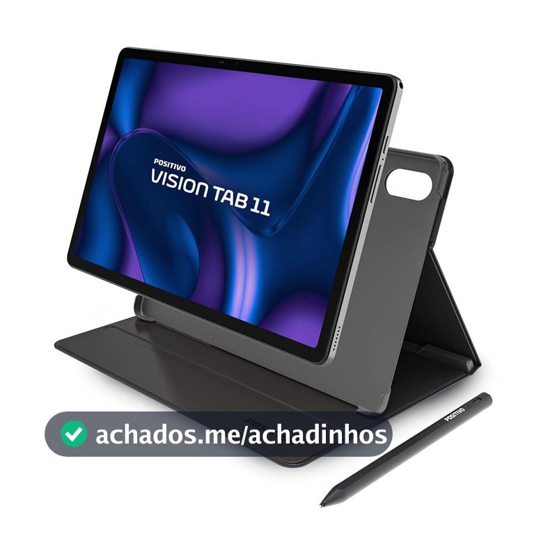 Tablet Positivo Vision TAB 11 com Capa e Caneta 4GB RAM 128GB 4G Tela 11” Full HD Octa-Core - Preto