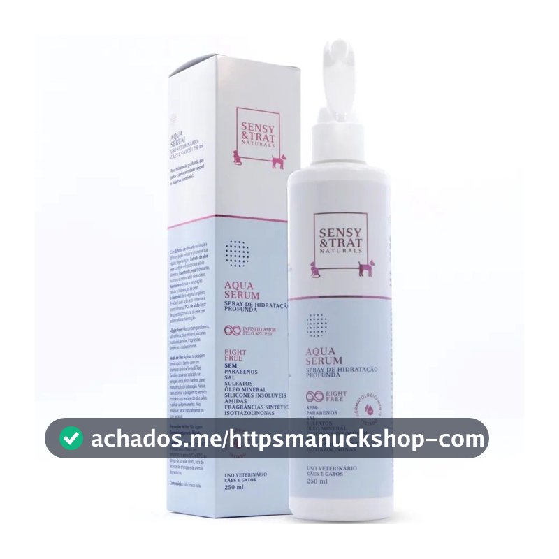Sensy & Trat Aqua Serum 250ml Spray Hidratante para Cães e Gatos Centagro