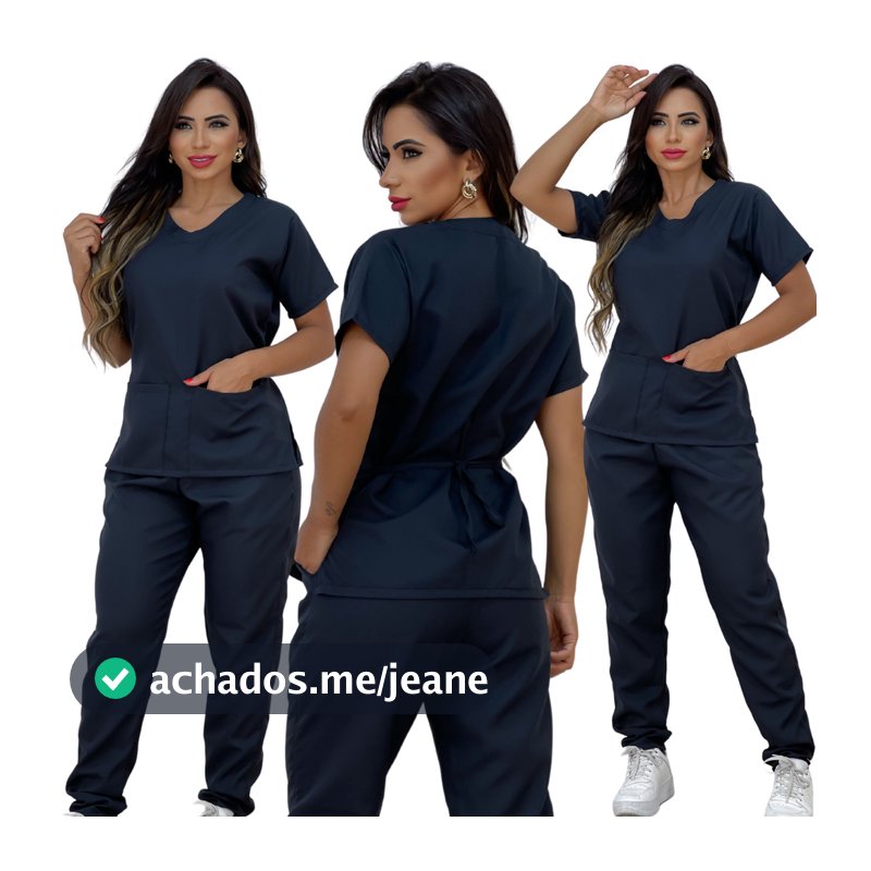 Scrub Unissex Camisa + Calça com Bolsos - Uniforme Profissional Não Amassa Seca Rápido